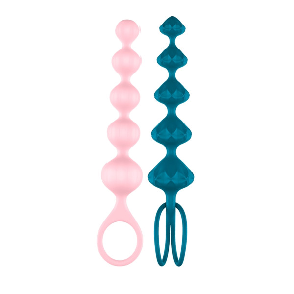 Набор анальных игрушек Satisfyer Love Beads Pink / Green, 2 шт
