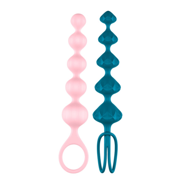 Набор анальных игрушек Satisfyer Love Beads Pink / Green, 2 шт