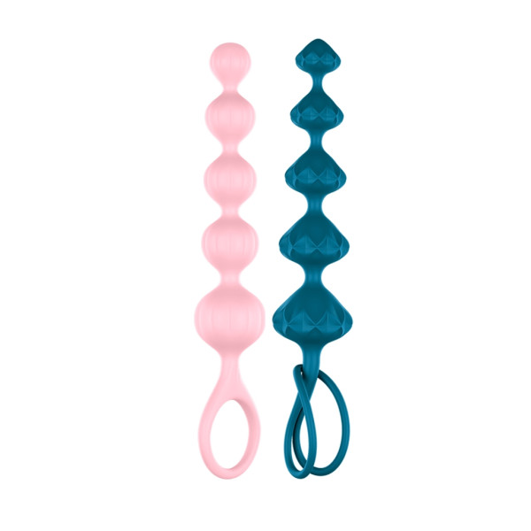 Набор анальных игрушек Satisfyer Love Beads Pink / Green, 2 шт