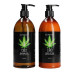 Набор для ванны и душа CBD Luxe Care set - GREEN TEA & HEMP OIL, 2 предмета