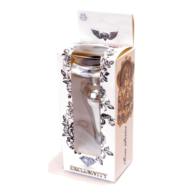 Анальная пробка Boss Series - Jewellery Silver BUTT PLUG Black