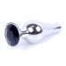 Анальная пробка Boss Series - Jewellery Silver BUTT PLUG Black