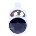 Анальная пробка Boss Series - Jewellery Silver BUTT PLUG Black