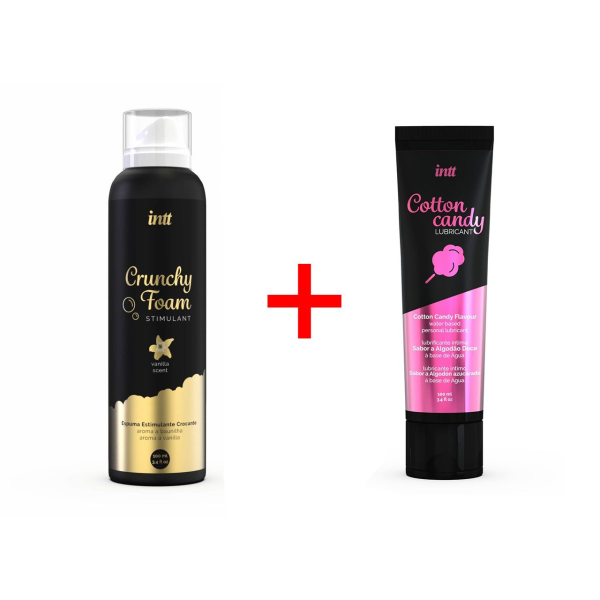 INTT Promo 2: Массажная пена Crunchy Foam Vanilla (150 мл) + смазка Cotton Candy (100 мл)