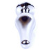 Анальная пробка Boss Series - Jewellery Silver BUTT PLUG Green