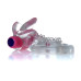 Эрекционное вибро кольцо BOSS - Tongue Vibro Cock Ring Clear