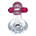 Эрекционное вибро кольцо BOSS - Tongue Vibro Cock Ring Clear