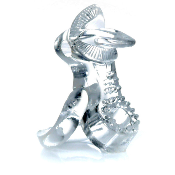Эрекционное вибро кольцо BOSS - Tongue Vibro Cock Ring Clear