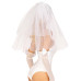 Эротический костюм невесты Leg Avenue Tiered bridal veil O/S