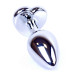 Анальная пробка Boss Series - Jewellery Silver Heart PLUG Red S