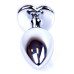 Анальная пробка Boss Series - Jewellery Silver Heart PLUG Red S