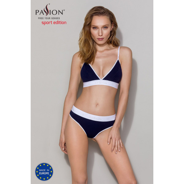 Спортивные трусики-стринги Passion PS007 PANTIES navy blue, размер L