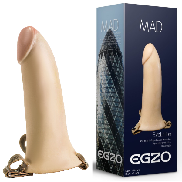 Фаллопротез поясной EGZO MAD, 17*4,5 см