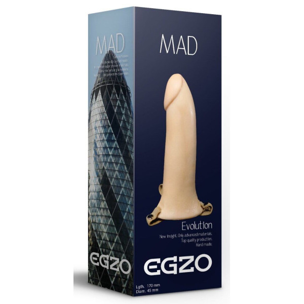 Фаллопротез поясной EGZO MAD, 17*4,5 см