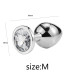 Металлическая анальная пробка, Silver Diamond, размер M