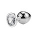Металлическая анальная пробка, Silver Diamond, размер M