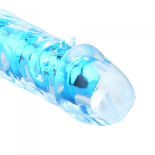Вагинальный вибратор XESE Cristal Blue, длина 17,5 см, диаметр 3,5 см