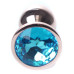 Анальная пробка Boss Series - Jewellery Red Gold PLUG Light Blue S