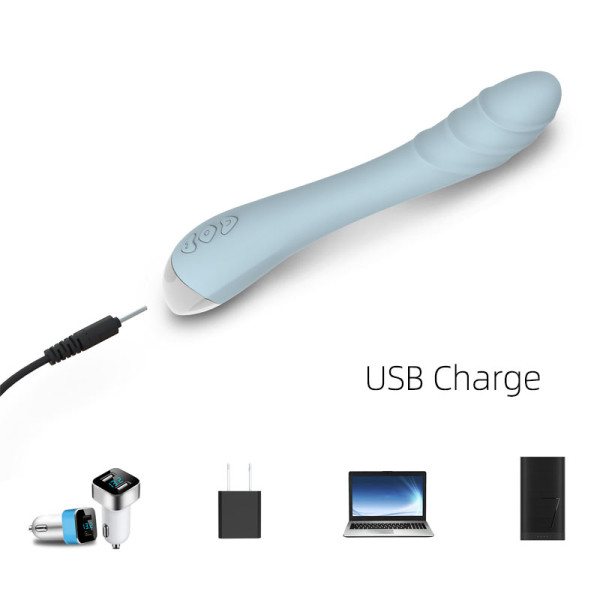 Вибратор для женской мастурбации, 10 скоростей, USB зарядка, розовый, 20 см
