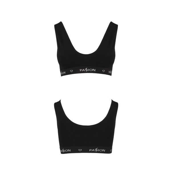 Спортивный топ с широкой резинкой Passion PS004 TOP black, размер S