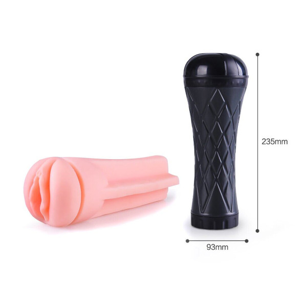 Вагина - мастурбатор с вибрацией Boss Series: Vibrating Vagina cyber skin - Latarka,