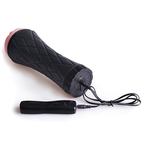 Вагина - мастурбатор с вибрацией Boss Series: Vibrating Vagina cyber skin - Latarka,