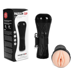 Вагина - мастурбатор с вибрацией Boss Series: Vibrating Vagina cyber skin - Latarka,