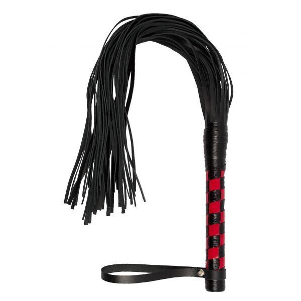 Флогер Premium Leather Flogger Black&Red