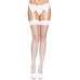 Чулки-сетка для крепления на пояс Leg Avenue Nylon Fishnet Thigh Highs White, one size