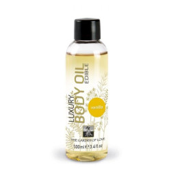 Съедобное масло для тела SHIATSU Luxury Body oil  EDIBLE, с ароматом ванили 100 мл