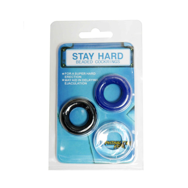 Набор эрекционных колец STAY HARD Cock Ring Set color