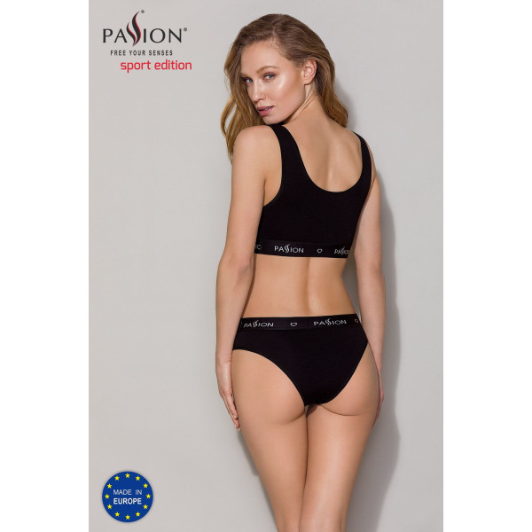 Спортивный топ с широкой резинкой Passion PS004 TOP black, размер M