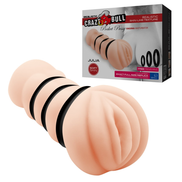 Мастурбатор-вагина Crazy Bull - JULIA Pocket Pussy vagina