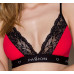 Эластичный топ с кружевом Passion PS001 TOP red-black, размер L