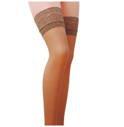 Чулки ST003 1/2 beige - Passion: классические, на ажурной силиконовой резинке