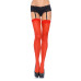 Сексуальные чулки под подвязки Leg Avenue Sheer Stockings Red, one size