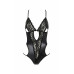 Боди с имитацией кожи и стрепами ASUNA BODY black, размер S/M