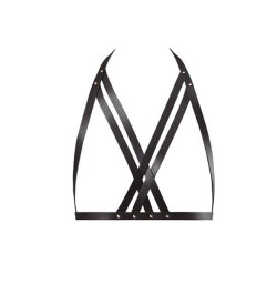 Портупея Bijoux Indiscrets MAZE - Halter Bra Harness Black