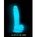 Светящийся в темноте фаллоимитатор ADDICTION - LUKE - BLUE G.I.D. /W PB, силикон, 19 см