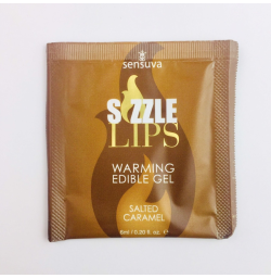 Пробник массажного геля Sensuva - Sizzle Lips Salted Caramel (6 мл)