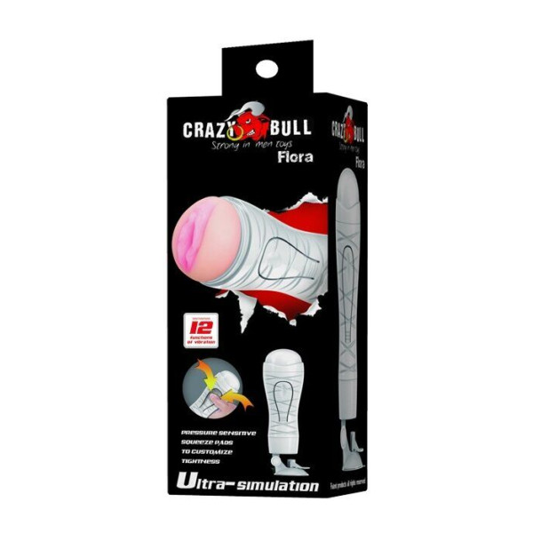 Мастурбатор ротик с вибрацией Crazy Bull - FLORA