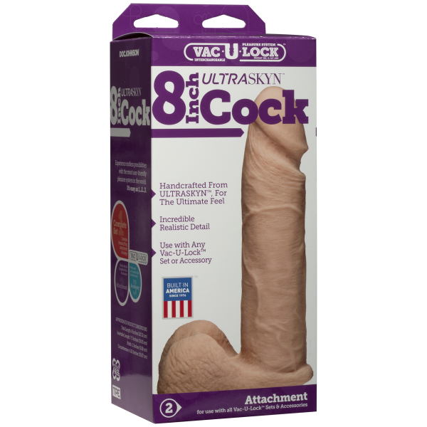 Фаллоимитатор Doc Johnson Vac-U-Lock Ultraskyn Cock, 20.5 см