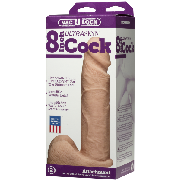 Фаллоимитатор Doc Johnson Vac-U-Lock Ultraskyn Cock, 20.5 см