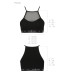 Спортивный топ с прозрачной вставкой Passion PS006 TOP black, размер S