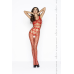 Бодистокинг Passion red, комбинезон, топ и крупная сетка