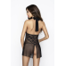 Прозрачная сорочка приталенная TARANEE CHEMISE black L/XL - трусики