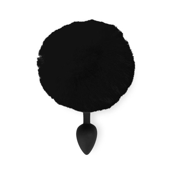 Силиконовая анальная пробка М Art of Sex - Silicone Butt plug Rabbit Tail,Черный