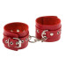 Наручники Leather Double Fix Leg Cuffs, Red