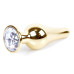Анальная пробка Boss Series - Jewellery Gold BUTT PLUG Clear