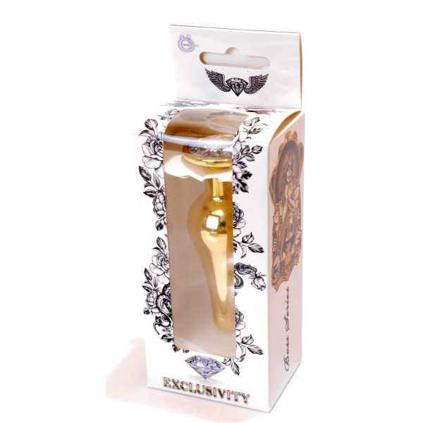 Анальная пробка Boss Series - Jewellery Gold BUTT PLUG Clear